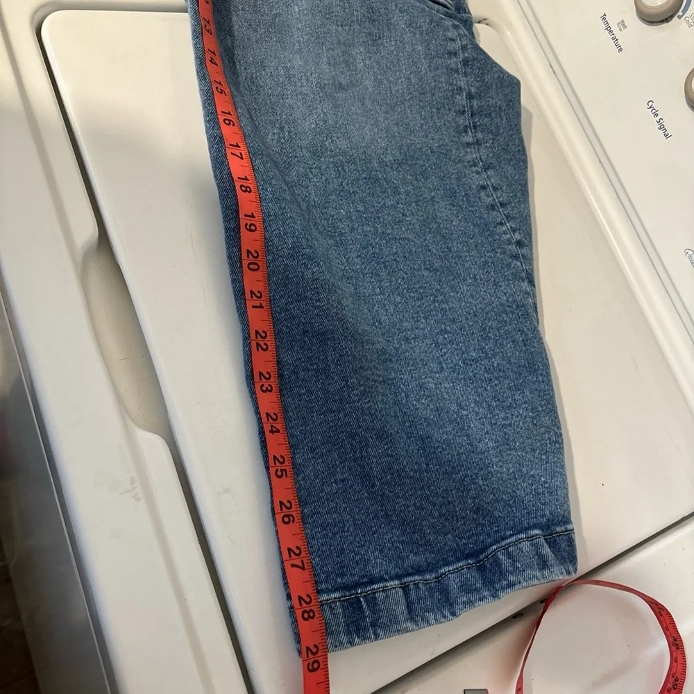 GAP High Rise Stride Wide Leg Cargo Jeans Light Wash Blue Denim 12 31 P Petite - Picture 11 of 11